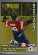 2022-23 Upper Deck Game Dated Moments Gold /100 Matthew Tkachuk #100