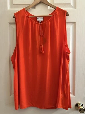 NWT Target Ava & Viv Plus (4X) Orange Keyhole Blouse - Image 1 of 4