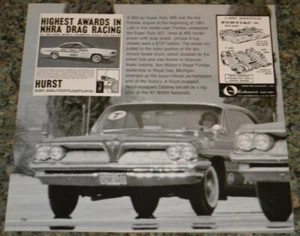 1961 Pontiac 421 Super Duty Picture Feature Print 61 Catalina 8 - Picture 1 of 1