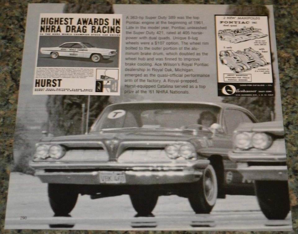 1961 Pontiac 421 Super Duty Picture Feature Print 61 Catalina 8 - Image 1 of 1