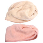  2 Pcs Fast Drying Hair Absorbent Cap Microfiber Towels for Quick Miss Thicken