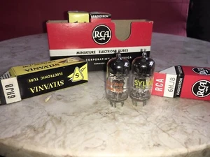 FOUR 6HJ8 VACUUM TUBE - RCA / SYLVANIA - NOS/NIB - Picture 1 of 4