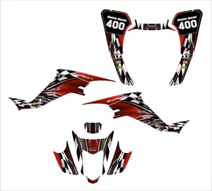 Kit grafica LTZ400 KFX 400 per 2003 2004 2005 2006 2007 2008 #2500-ROSSO - Foto 1 di 2