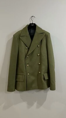 Balmain шерсти восемь пуговиц бушлат зеленый 54 мужчин $2750 - Изображение 1 из 4