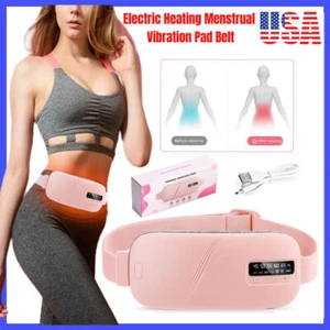 Menstrual Electric Heating Heat Pad Belt for Abdominal Period Pain Relief Cramp - Picture 1 of 18