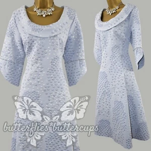 Vestido LIZABELLA Talla 12 Azul Brocado Brillo Midi Madre de la Novia Conjunto - Imagen 1 de 11