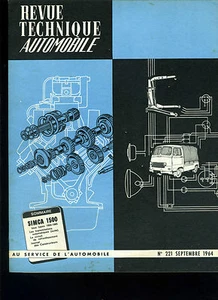 (C15) REVUE TECHNIQUE AUTOMOBILE SIMCA 1500 - Picture 1 of 2