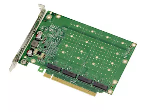 Pcie 3.0 16x Controller Card for 4 SSD M.2 NVMe M Key (M2 NGFF) Bifurcation - Picture 1 of 4