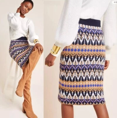 Anthropologie женщин многоцветный Сирша свитер вязаный карандаш Midi юбка Sz маленький - Изображение 1 из 4