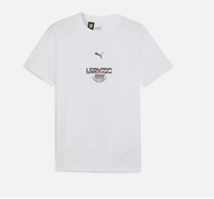 Ferrari Leclerc F1, Camiseta, Blanco, Hombre 95 Años, XL, Mercancía Oficial - Imagen 1 de 4