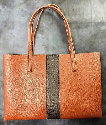 New Vince Camuto Luck Tote Oversized Vegan Leather Classic Shoulder Bag - Image 1 of 4