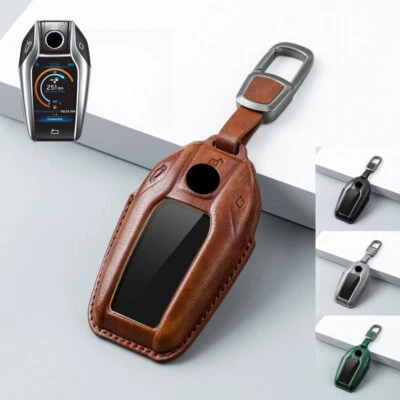 Funda de cuero genuino para llave de coche para BMW 5 6 I8 730Li 740Li 750Li X3 X4 X5 G30 Foto 1 de 4