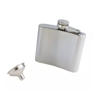 5oz Pocket Flask with Portable Funnel Portable Alcohol Wine Bottle Stainless - Picture 1 of 8