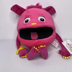 The Puppet Company rosa Baby Monster Handpuppe quietschend beweglicher Mund Stofftier - Bild 1 von 10