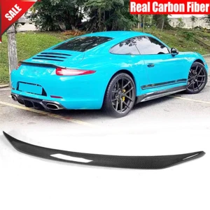 For Porsche 911 991 Coupe 2012-2019 Real Carbon Fiber Rear Trunk Lip Spoier Wing - Bild 1 von 12