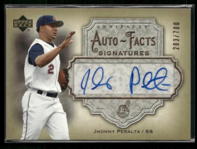 Jhonny Peralta 2006 Upper Deck Artifacts Auto 203/700 Foto 1 de 2