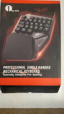 1 by one professional single handed mechanical keyboard w/CD + Box - Image 1 of 3