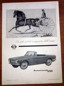 INNOCENTI 900 PUBBLICITA' ORIGINALE PICTURE OF VINTAGE PAPER 1960 - Picture 1 of 1