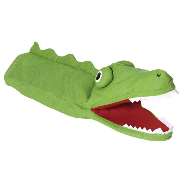 GOKI Handpuppe Krokodil weich bunt Alligator Stoffpuppe Kasperlefigur  - Bild 1 von 1