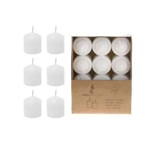 Mega Candles - Unscented 10 Hours Votive Candles - White, Set of 12 CGA068-WT - Picture 1 of 2