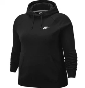NIKE HOODIE BLACK FLEECE LINED 80% COTTON Women’s PLUS SIZE 3xl XXXL NEW NWT - Picture 1 of 3