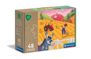 ,CLEMENTONI, 3 Puzzles de 48 piezas de animales de granja, , CLE25268 - Imagen 1 de 2