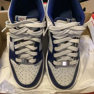 Nike NBA x Dunk Low EMB GS 75th Anniversary Nets Size Men/Youth 5.5 or WMNS 7 - Picture 1 of 5