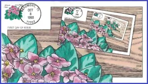 USA2 #2486 U/A COLLINS HAND PAINTED FDC African Violet - Picture 1 of 1