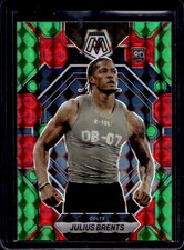 2023 Mosaic Julius Brents Green Red Prizm Rookie Card RC #340 Colts