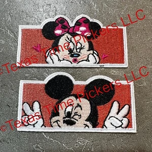 🔥Set bestehend aus 2 gestickten Disney Mickey & Minnie Mouse Aufnäher Bügelbild WDW KOSTENLOSER VERSAND - Bild 1 von 6