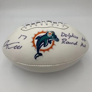 RYAN TANNEHILL signed MIAMI DOLPHINS Full Size Logo Football 1st ROUND PICK--PSA - Picture 1 of 6