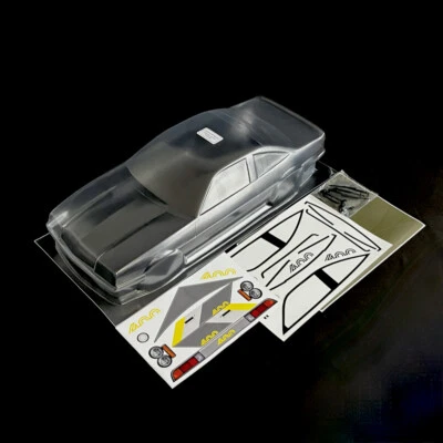 RC Car Karosserie 1:10 unlackiert Opel Manta B 400 Dekor Spiegel Scheibenwischer - Bild 1 von 4