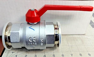 2” / DN50 ISO-KF Ball Valve 4027 Novotek Nickel Plated Hot Pressed Brass Housing - Picture 1 of 11