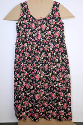 Vestido midi floral rosa pana pinwale de colección cambio delantal jersey talla aproximada 2X Foto 1 de 4