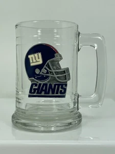 NFL New York Giants Glass Mug Beer Stein Pewter Logo Helmet - Picture 1 of 7