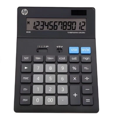 Royal 91075R 12-Digit Desktop Calculator Plastic Plastic Battery/Solar Power LCD - Image 1 of 2