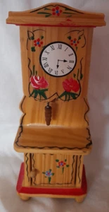 dolls house vintage wooden long standing clock - Picture 1 of 1