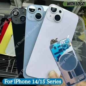 Für iPhone 14 / iPhone 15 Plus Pro Rückseite Glas Ersatz Großes Cam Loch Rückseite Cover - Bild 1 von 6