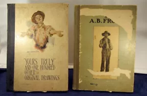 2 LARGE 1904 & 1911 ANTIQUE HARDCOVER DRAWING BOOKS (EZS000180) - Foto 1 di 12