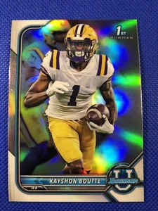 2022 #35 Kayshon Boutte Bowman University Chrome 1st Refractor LSU - Picture 1 of 2