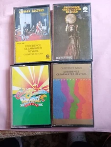 bundle of CREEDENCE CLEARWATER REVIVAL  4 X cassette  GOLD MARDI GRAS COSMOS - Picture 1 of 4