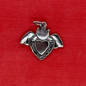 Retired Rare James Avery Sterling Silver Milagros Heart Charm Or Pendant - Picture 1 of 3
