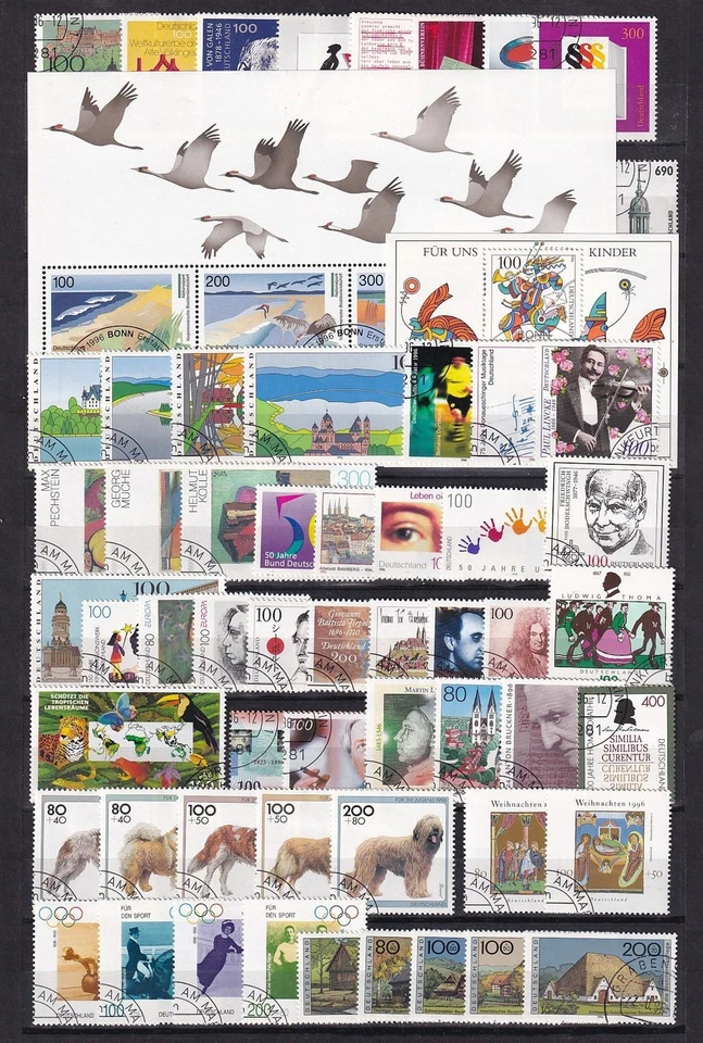 p1259/ Alemania Colección Año Completo Incluye Hoja Bloque 1996 Foto 1 de 1