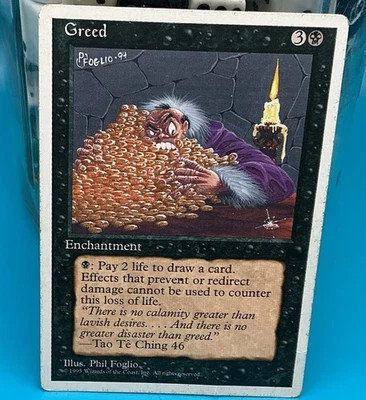 MTG ⭐ Legends ⭐ Greed ⭐ Vintage Legacy ⭐ VG - Image 1 of 4