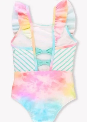 Mädchen Badeanzug Einteiler Rüschen Hintern 18-24 Monate Batik - Bild 1 von 4