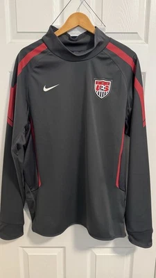 耐克足球 USMNT 轨道夹克男式大号灰色防水球队发行热身阅读 — 第 1/4 张图片
