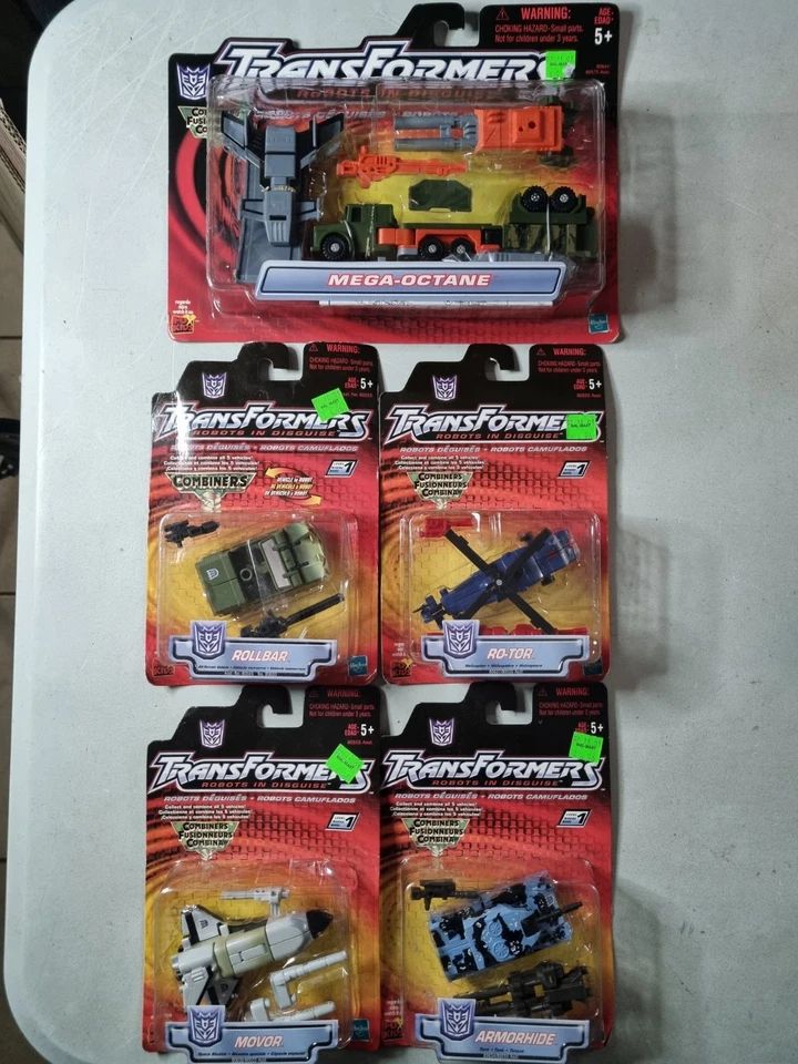 VINTAGE TRANSFORMERS ROBOTS IN DISGUISE RUINATION COMBINER 5 FIGURE SET NEW 2001 - Imagem 1 de 1