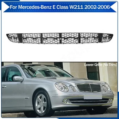 Front Lower Bumper Grille For 2002-2006 Mercedes W211 S211 E320 E500 Avantgarde Foto 1 de 4