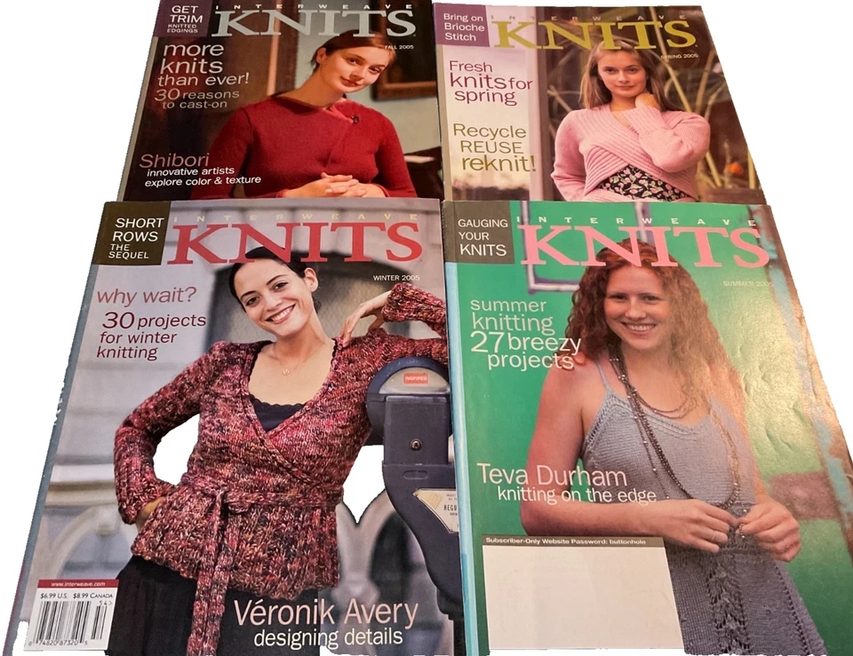 INTERWEAVE KNITS Magazine 2005 - 4 Issues - Winter, Fall, Spring & Summer - Image 1 of 1