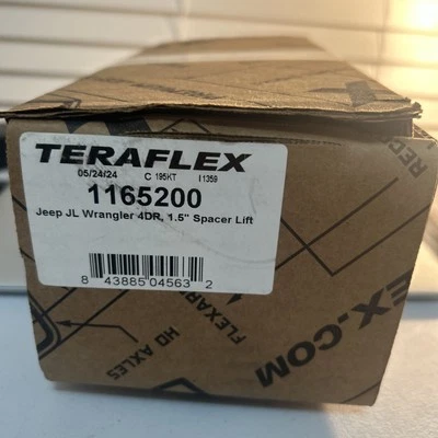 Teraflex 1.5" Performance Spacer Lift Kit 1165200 18-24 Jeep Wrangler JL - NEW - Image 1 of 4